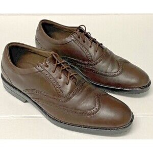 Rockport Adiprene by adidas Mens 13 M Oxford Brown Leather Wingtip Lace Up Shoes